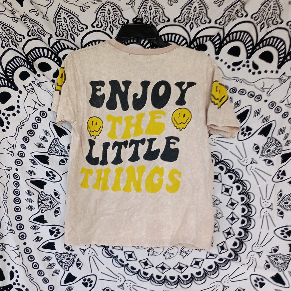 On Fire Enjoy The Little Things Smile Graphic Tee